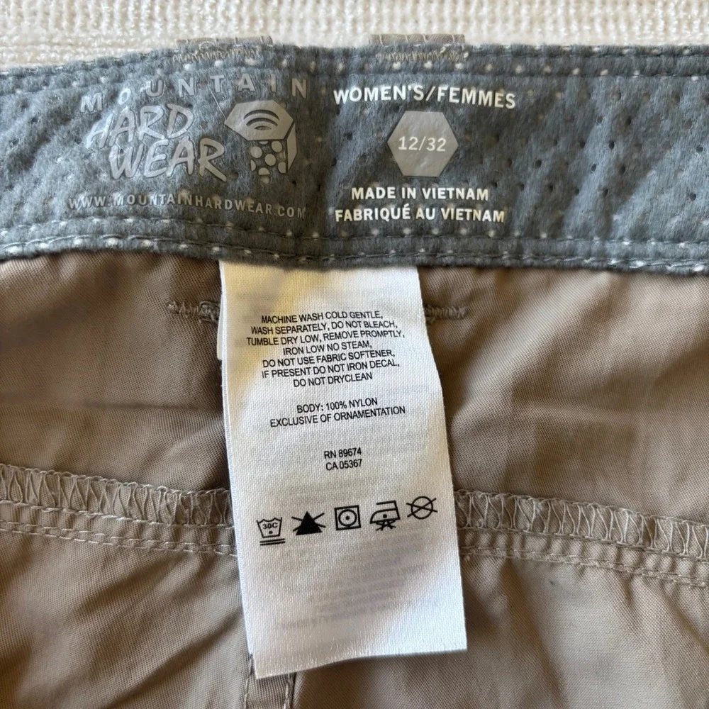 Mountain Hardwear Dynama Hiking Pants Womens 12/32 Brown Nylon OL5224